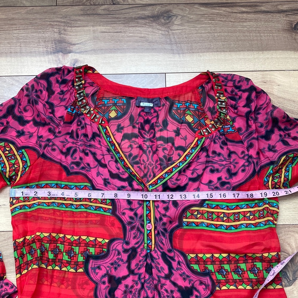 Hale Bob Boho Silk Blouse - Picture 5 of 8